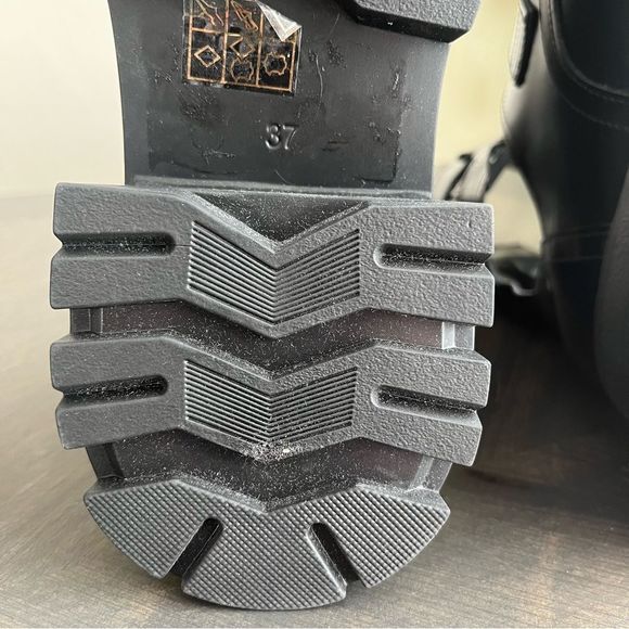 STEVE MADDEN Okara Buckle Cutout Platform Boot in Black Leather Size 7 NWOT - Picture 13 of 15